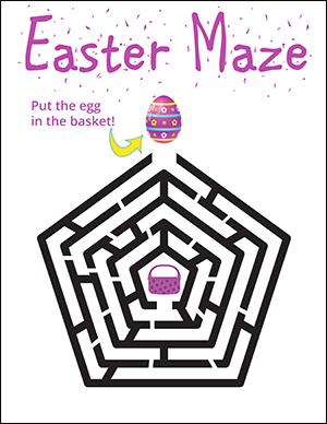 easter maze worksheet