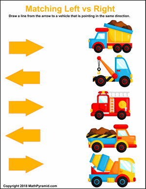 construction right vs left matching worksheet