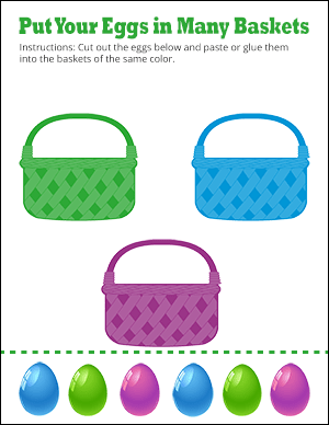 egg sorting math worksheet