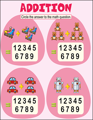 gumdrop addition worksheet for kindergarteners