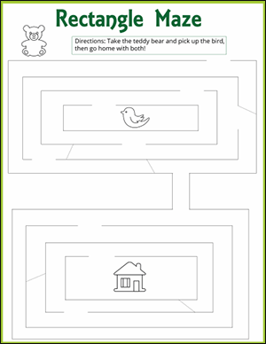 rectangle maze worksheet